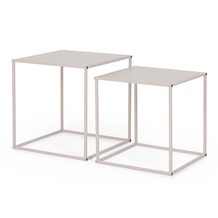 SET 2 TAVOLINI ALRIK QU BEIGE